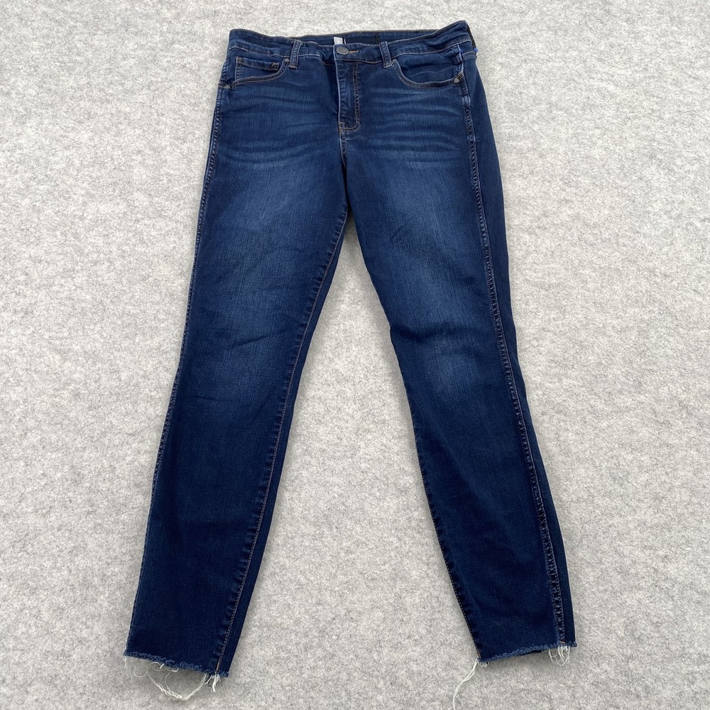 KUT From The Kloth Skinny Jeans Womens 10 (31x27) Blue Dark Wash Stretch Denim